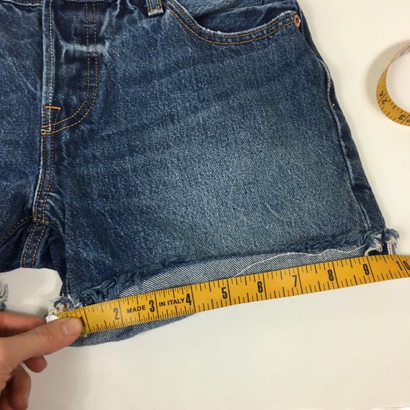 Levis 501 CT Cutoff Selvedge Jean Shorts Meas. 30" - Picture 7 of 10